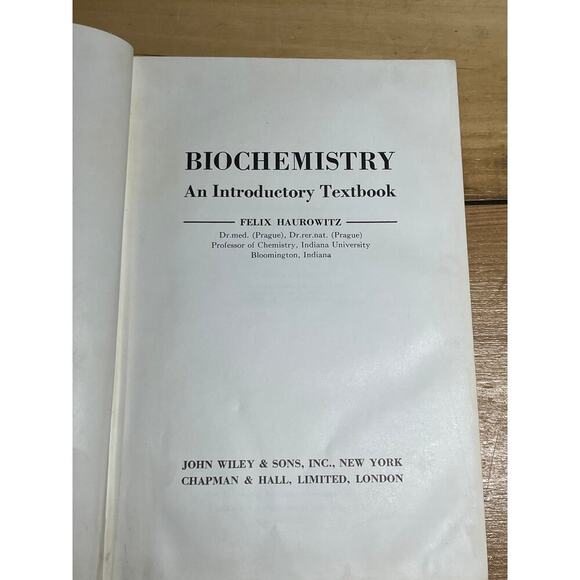 Vintage Biochemistry An Introductory Textbook. Felix Haurowitz.  Science. 1955 - Picture 5 of 8